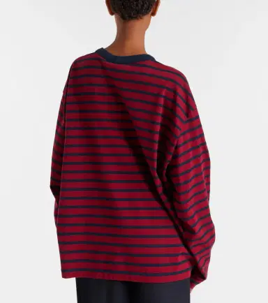 Prada Striped cotton jersey top | Thumbnail 4