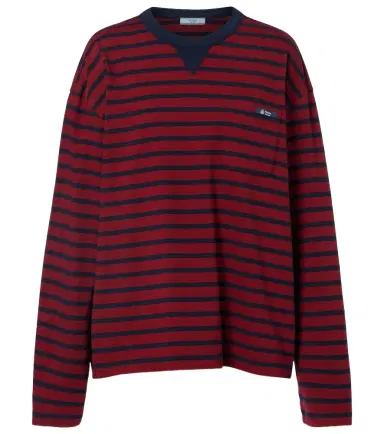 Prada Striped cotton jersey top | Thumbnail 1