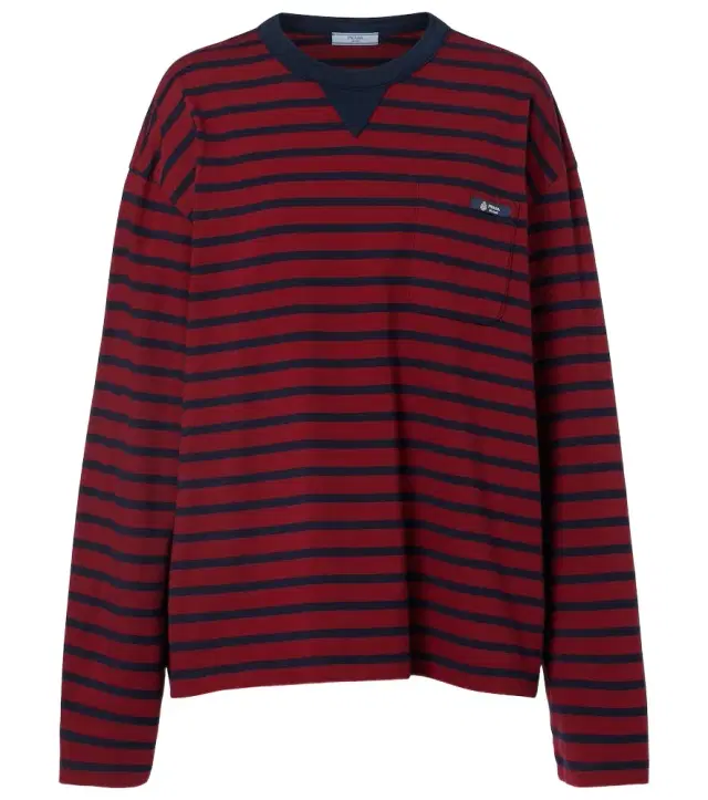 Striped cotton jersey top