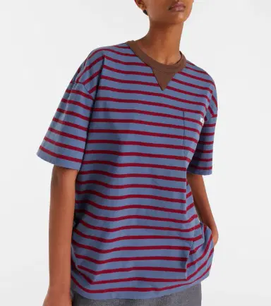 Prada Striped cotton jersey T-shirt | Thumbnail 2