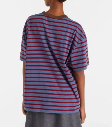 Prada Striped cotton jersey T-shirt | Thumbnail 4