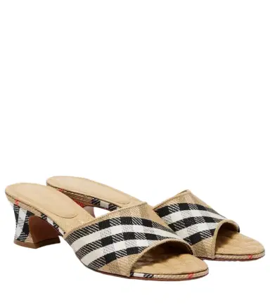 Burberry Sloane 45  Check mules | Thumbnail 1