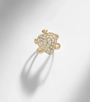 Yvonne Léon Yvonne Léon Tortue Coeur 9kt gold ring with diamonds | Thumbnail 5
