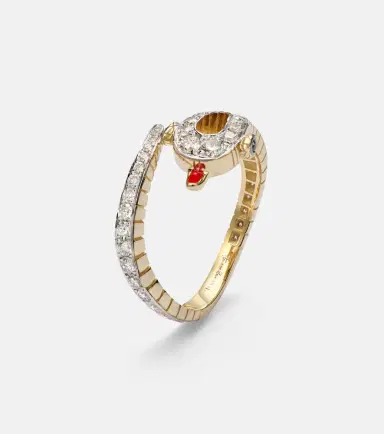 Yvonne Léon Yvonne Léon Python 9kt gold ring with diamonds | Thumbnail 2 Yvonne Léon Yvonne Léon Python 9kt gold ring with diamonds | Thumbnail 2
