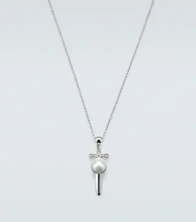 Mateo Sterling silver pendant necklace with pearl | Thumbnail 2