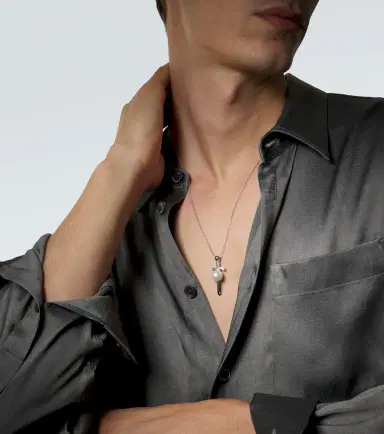 Mateo Sterling silver pendant necklace with pearl | Thumbnail 4