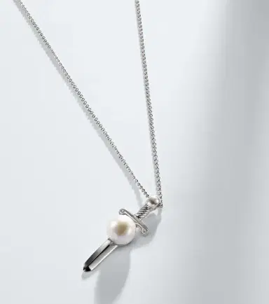 Mateo Sterling silver pendant necklace with pearl | Thumbnail 5