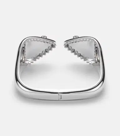Yvonne Léon Yvonne Léon Requin 9kt white gold bangle with diamonds | Thumbnail 3 Yvonne Léon Yvonne Léon Requin 9kt white gold bangle with diamonds | Thumbnail 3
