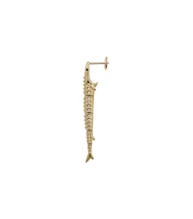 Yvonne Léon Yvonne Léon Marlin Gm 9kt gold single earring with diamonds | Thumbnail 1 Yvonne Léon Yvonne Léon Marlin Gm 9kt gold single earring with diamonds | Thumbnail 1