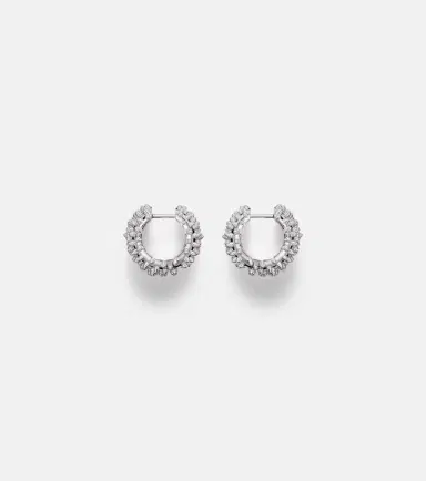 Yvonne Léon Yvonne Léon Picots 9kt white gold hoop earrings | Thumbnail 4