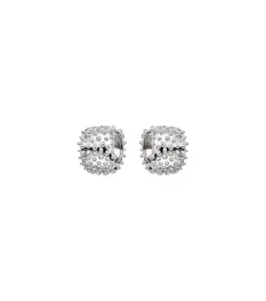 Yvonne Léon Yvonne Léon Picots 9kt white gold hoop earrings | Thumbnail 1