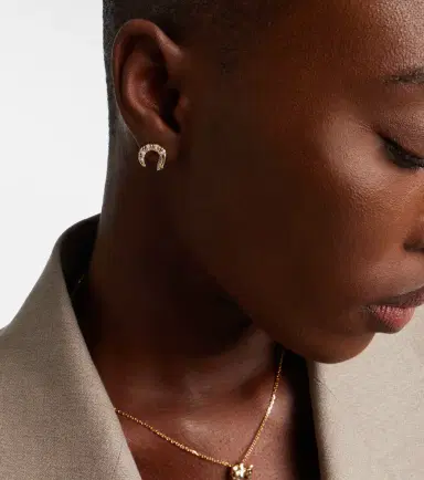 Yvonne Léon Yvonne Léon Écrevisse 9kt gold earrings with diamonds | Thumbnail 3 Yvonne Léon Yvonne Léon Écrevisse 9kt gold earrings with diamonds | Thumbnail 3