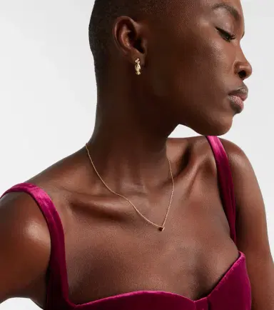 Yvonne Léon Yvonne Léon Sous L'eau 9kt gold earrings with diamonds and sapphires | Thumbnail 2