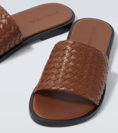 Bottega Veneta Elio Intrecciato leather slides | Thumbnail 2