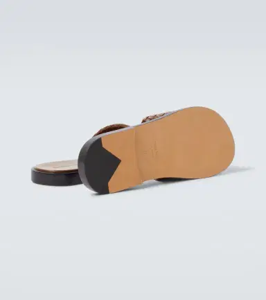 Bottega Veneta Elio Intrecciato leather slides | Thumbnail 3