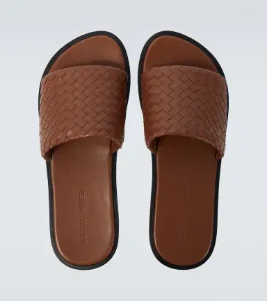 Bottega Veneta Elio Intrecciato leather slides | Thumbnail 6
