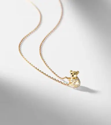 Yvonne Léon Yvonne Léon Koala 18kt gold necklace with diamonds and enamel | Thumbnail 6