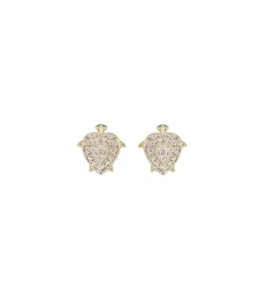 Yvonne Léon Yvonne Léon Tortue Coeur 9kt gold earrings with diamonds | Thumbnail 1