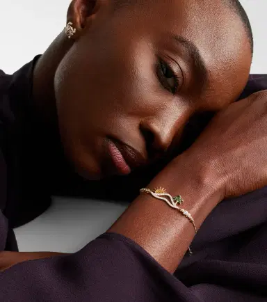 Yvonne Leon Yvonne Léon La Plage 9kt gold bracelet with diamonds and gemstones | Thumbnail 2