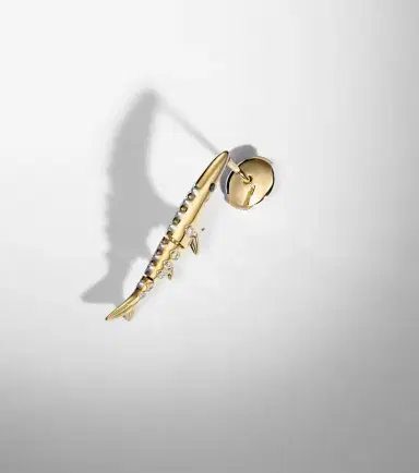 Yvonne Léon Yvonne Léon Marlin Pm 9kt gold single earring with diamonds | Thumbnail 5