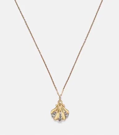 Mateo Petite Venus 14kt gold pendant necklace with diamonds | Thumbnail 3