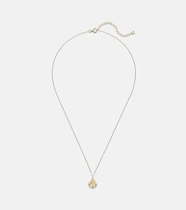 Mateo Petite Venus 14kt gold pendant necklace with diamonds
