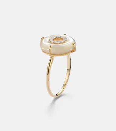 Mateo 14kt gold ring with diamonds and pearls | Thumbnail 2
