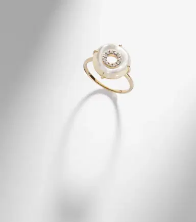 Mateo 14kt gold ring with diamonds and pearls | Thumbnail 5
