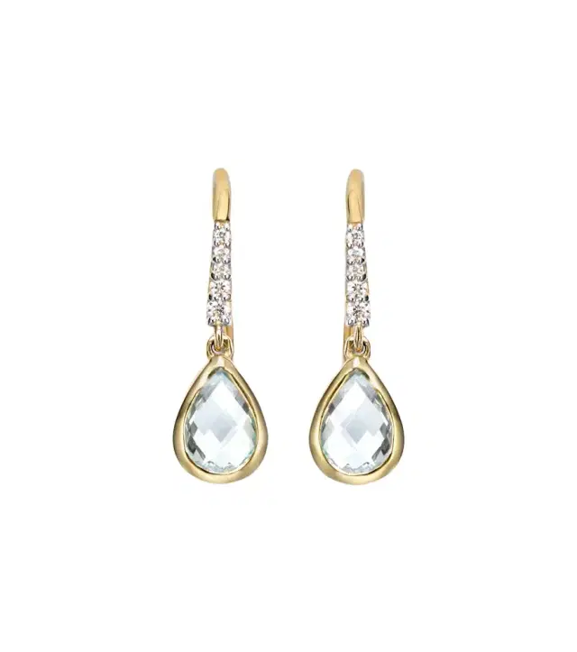 Mateo 14kt yellow gold earrings with amethyst and diamonds