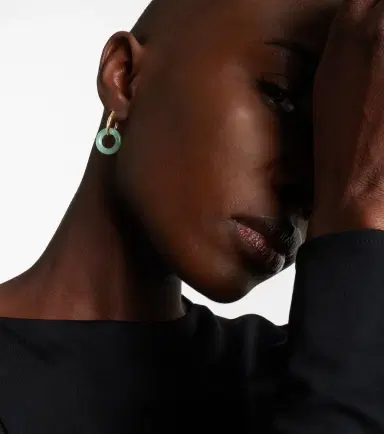 Mateo 14kt gold earrings with jade | Thumbnail 2
