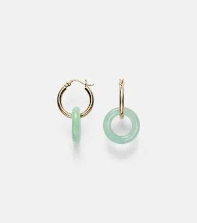 Mateo 14kt gold earrings with jade | Thumbnail 4