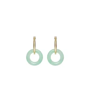 Mateo 14kt gold earrings with jade | Thumbnail 1