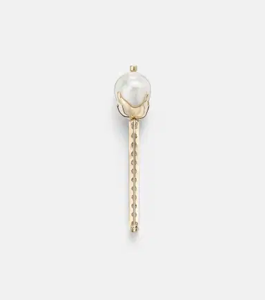 Mateo 14kt gold brooch with diamonds and pearls | Thumbnail 2