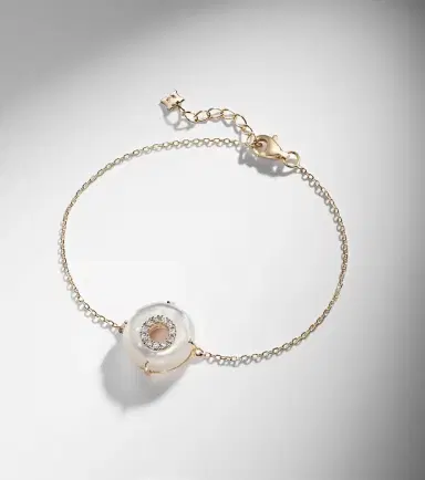 Mateo 14kt gold bracelet with diamonds and pearls | Thumbnail 4
