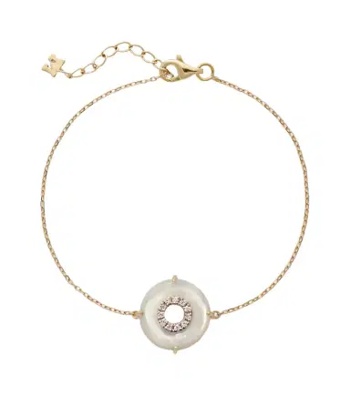 Mateo 14kt gold bracelet with diamonds and pearls | Thumbnail 1