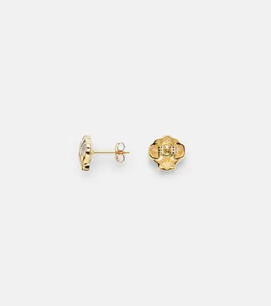 Mateo Petite Venus 14kt gold stud earrings with diamonds | Thumbnail 2