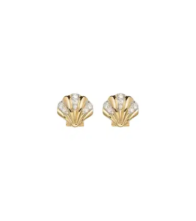 Mateo Petite Venus 14kt gold stud earrings with diamonds | Thumbnail 1