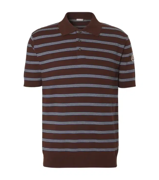 Moncler triped cotton polo shirt