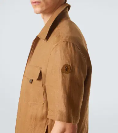 Moncler Linen twill zip-up shirt | Thumbnail 4