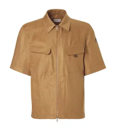 Moncler Linen twill zip-up shirt | Thumbnail 1