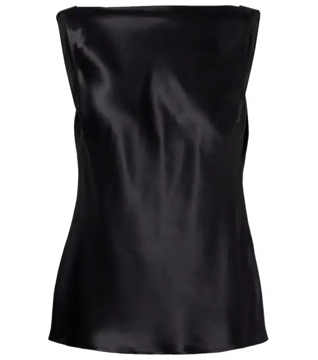 Silk-blend satin top