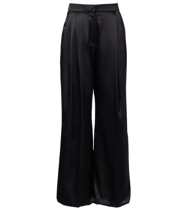 Silk-blend satin wide-leg pants