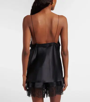 Nina Ricci Lace-trimmed silk-blend satin camisole | Thumbnail 2