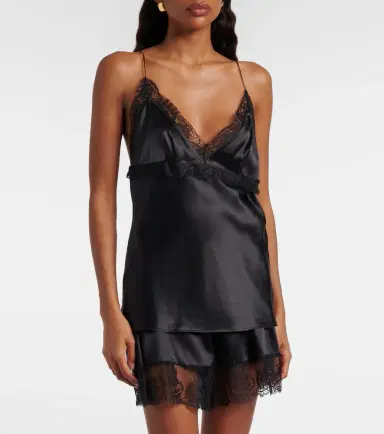 Nina Ricci Lace-trimmed silk-blend satin camisole | Thumbnail 3