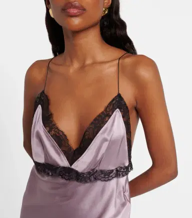 Nina Ricci Lace-trimmed silk-blend satin camisole | Thumbnail 3