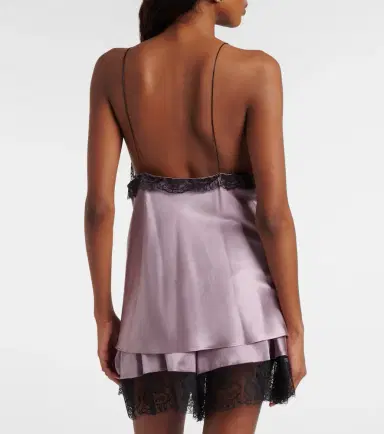 Nina Ricci Lace-trimmed silk-blend satin camisole | Thumbnail 4