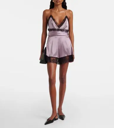 Nina Ricci Lace-trimmed silk-blend satin camisole | Thumbnail 5