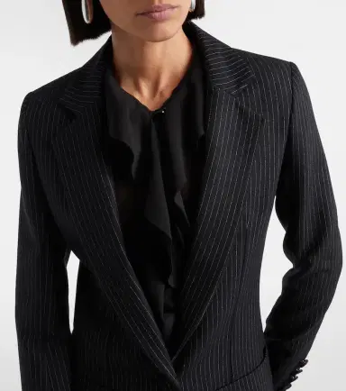 Nina Ricci Pinstripe wool-blend blazer | Thumbnail 2