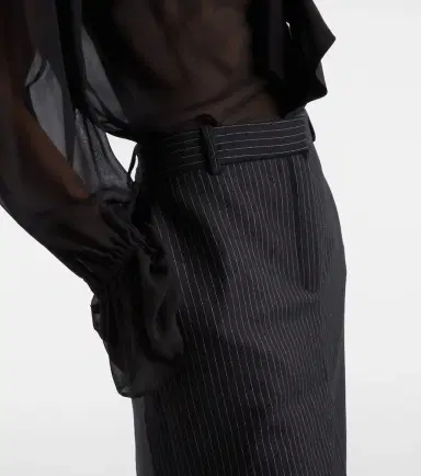 Nina Ricci Pinstriped wool-blend pencil skirt | Thumbnail 2
