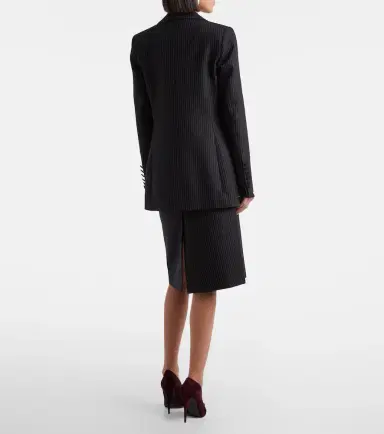 Nina Ricci Pinstriped wool-blend pencil skirt | Thumbnail 3